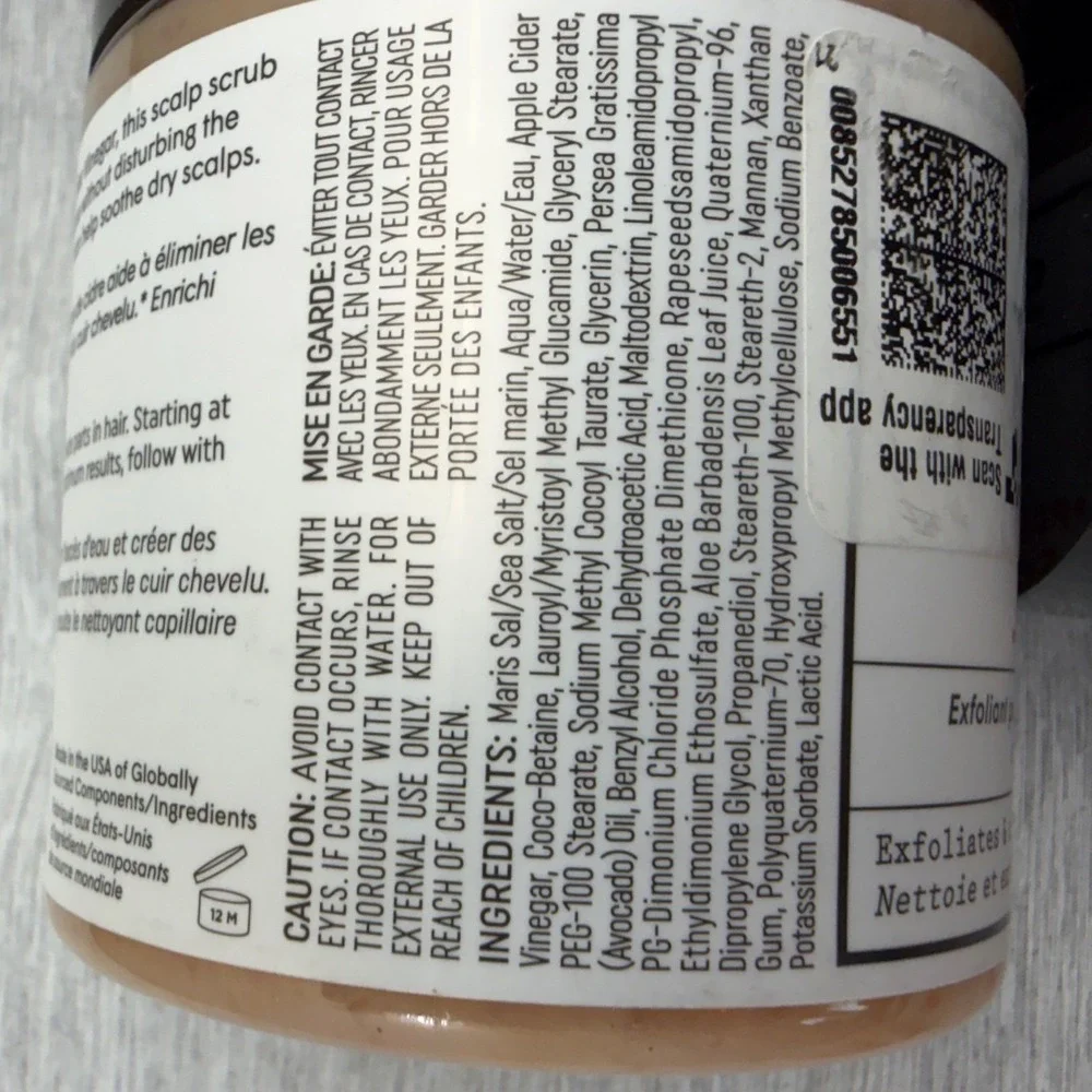 dpHUE ACV Apple Cider Vinegar Scalp Scrub Pink Himalayan Sea Salt 9oz New Vegan